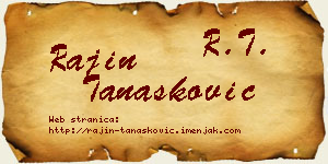 Rajin Tanasković vizit kartica